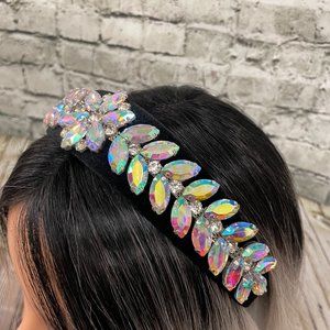 AB chunk rhinestone headband NEW